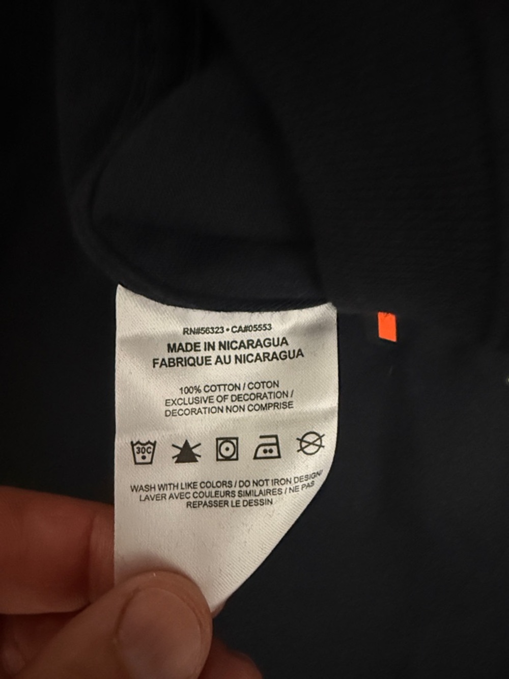 Nike Men’s Black Short Sleeve Tee with Orange Swoosh Multicolor Graphic Size L - Picture 10 of 16